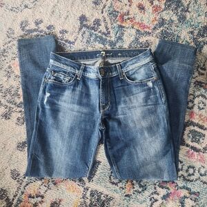 7 For All Mankind The Skinny Distressed Denim Jeans